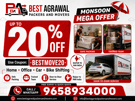 Present shifting offer from Best Agrawal Packers And Movers